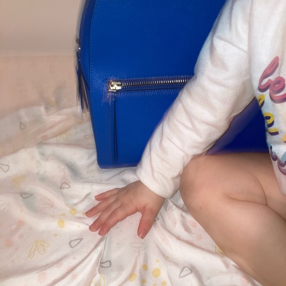 SOLD: Tori Burch Royal Blue Backpack - Picture 4 of 6